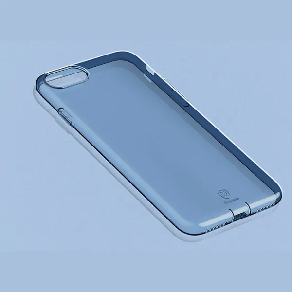 Baseus 0.7mm Slim Gel Cover til iPhone 7 / 8. Gennemsigtig blå. Mobil, PC og tablet tilbehør