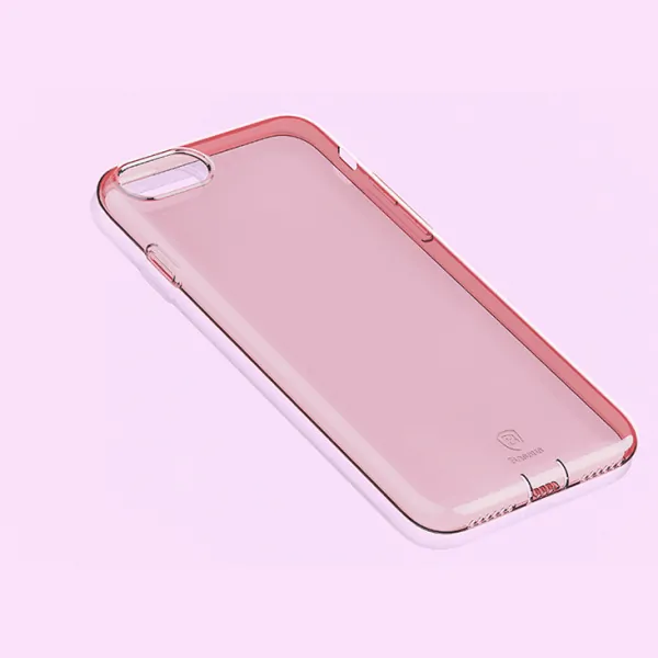 Baseus 0.7mm Slim Gel Cover til iPhone 7 / 8. Gennemsigtig pink. Baseus 0.7mm Slim Gel Cover til iPhone 7 / 8. Gennemsigtig pink.