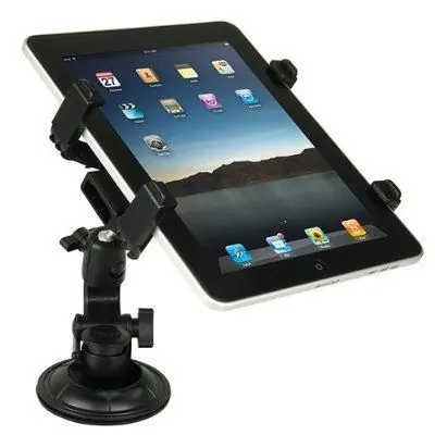 Tabletholder til iPad mm med sugekop til bilen. 360º rotation. Mobil, PC og tablet tilbehør