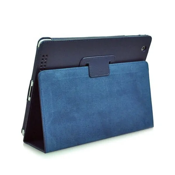 Lædertaske /-holder til iPad Air 2 & iPad Pro 9,7”. Mørkeblå. Mobil, PC og tablet tilbehør