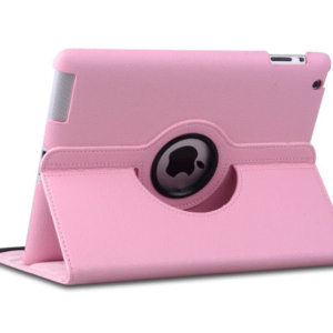 iPad 2 / 3 / 4 - 360° Roterende cover og stander. Lyserød. Mobil, PC og tablet tilbehør