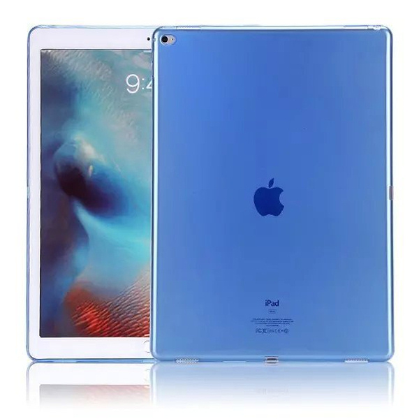 iPad Pro 12,9" fleksibelt TPU cover. Blå. Mobil, PC og tablet tilbehør