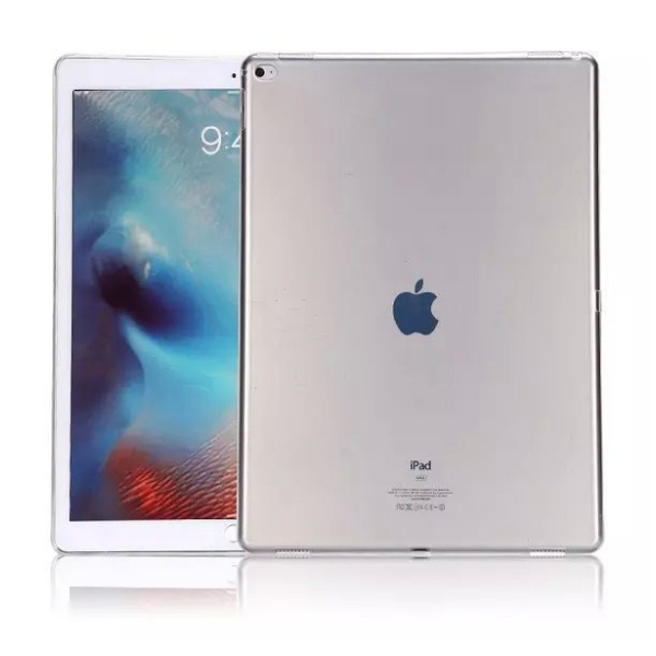 iPad Pro 12,9" fleksibelt TPU cover. Gennemsigtig klar. Mobil, PC og tablet tilbehør