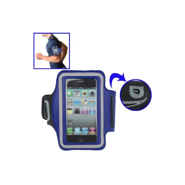 Sportsarmbånd til iPhone 4/4S, 3GS, 3G og iPod touch. Blå. Mobil, PC og tablet tilbehør