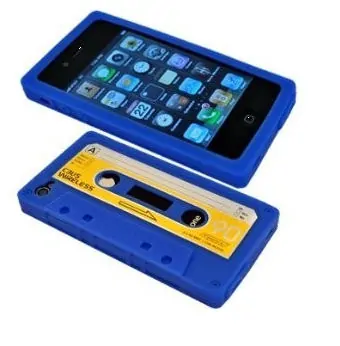 iPhone 4 / 4S Retro Cover. Silikone kassettebånd. Blå. iPhone 4 / 4S Retro Cover. Silikone kassettebånd. Blå.