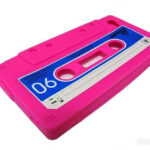 iPhone 4 / 4S Retro Cover. Silikone kassettebånd. Hot pink. Mobil, PC og tablet tilbehør