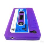 iPhone 4 / 4S Retro Cover. Silikone kassettebånd. Lilla. Mobil, PC og tablet tilbehør