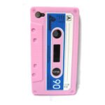 iPhone 4 / 4S Retro Cover. Silikone kassettebånd. Pink. Mobil, PC og tablet tilbehør