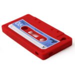 iPhone 4 / 4S Retro Cover. Silikone kassettebånd. Rød. Mobil, PC og tablet tilbehør