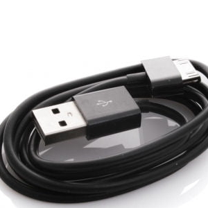 USB Data-/ladekabel til iPhone, iPad, iPod mm (30-pin stik). 1 meter. Sort. Mobil, PC og tablet tilbehør