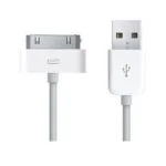 USB Data-/ladekabel til iPhone, iPad, iPod mm. 2m. Hvid. (30-pin stik) Mobil, PC og tablet tilbehør