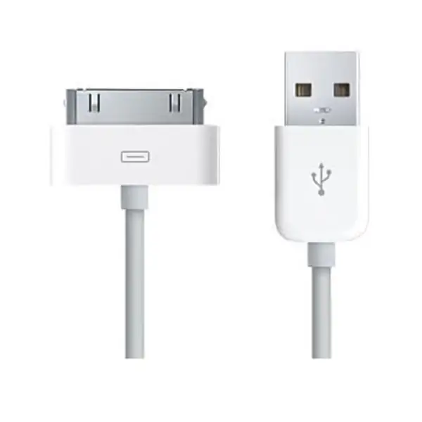 USB Data-/ladekabel til iPhone, iPad, iPod mm. 2m. Hvid. (30-pin stik) Mobil, PC og tablet tilbehør