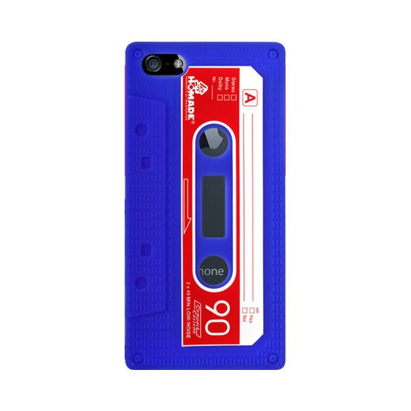 iPhone 5/5S/SE Retro Cover. Silikone kassettebånd. Blå. Mobil, PC og tablet tilbehør