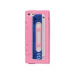 iPhone 5/5S/SE Retro Cover. Silikone kassettebånd. Lyserød. Mobil, PC og tablet tilbehør