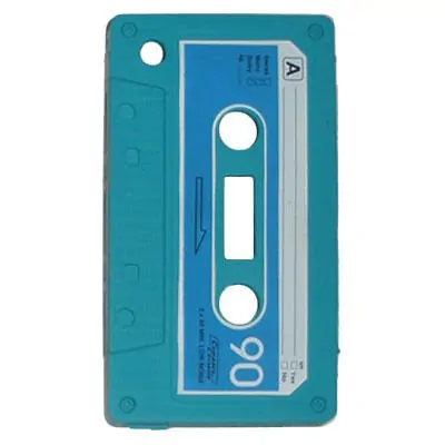 iPhone 5/5S/SE Retro Cover. Silikone kassettebånd. Ocean green. Mobil, PC og tablet tilbehør