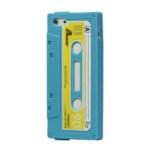 iPhone 5/5S/SE Retro Cover. Silikone kassettebånd. Sky blue. Mobil, PC og tablet tilbehør