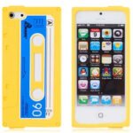 iPhone 5/5S/SE Retro Cover. Silikone kassettebånd. Gul. Mobil, PC og tablet tilbehør