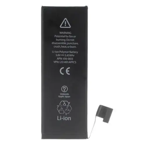 iPhone 5 genopladeligt 3.7 V / 1440mAh Li-ion-batteri. iPhone 5 genopladeligt 3.7 V / 1440mAh Li-ion-batteri.