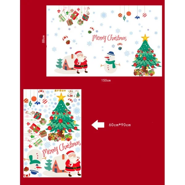 Hyggelig jule wallsticker med snemand, juletræ, julemand mm. Hyggelig jule wallsticker med snemand, juletræ, julemand mm. - Billede 5