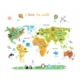 I Love The World wallsticker. Flot verdenskort for børn. Mobil, PC og tablet tilbehør