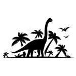 Dinosaurus wallsticker. Langhals - Brachiosaurus. 42x74cm. Mobil, PC og tablet tilbehør