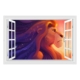 Løvernes Konge wallsticker. Vindue med Mufasa. 60x90cm. Mobil, PC og tablet tilbehør