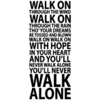 Liverpool wallsticker. You'll Never Walk Alone. 140x57cm Mobil, PC og tablet tilbehør
