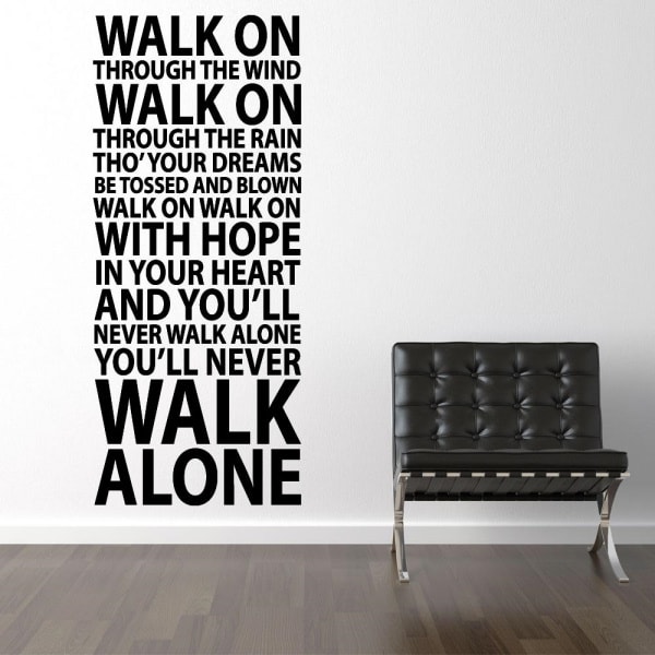 Liverpool wallsticker. You'll Never Walk Alone. 140x57cm Liverpool wallsticker. You'll Never Walk Alone. 140x57cm - Billede 2