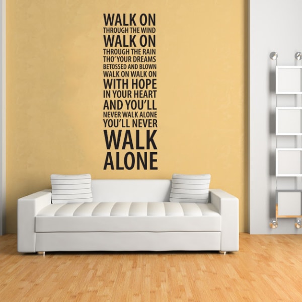 Liverpool wallsticker. You'll Never Walk Alone. 140x57cm Liverpool wallsticker. You'll Never Walk Alone. 140x57cm - Billede 3