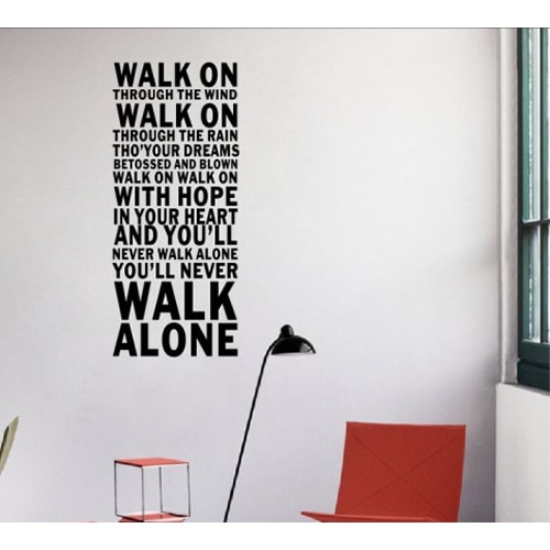 Liverpool wallsticker. You'll Never Walk Alone. 140x57cm Liverpool wallsticker. You'll Never Walk Alone. 140x57cm - Billede 4