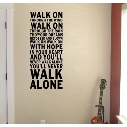 Liverpool wallsticker. You'll Never Walk Alone. 140x57cm Liverpool wallsticker. You'll Never Walk Alone. 140x57cm - Billede 5