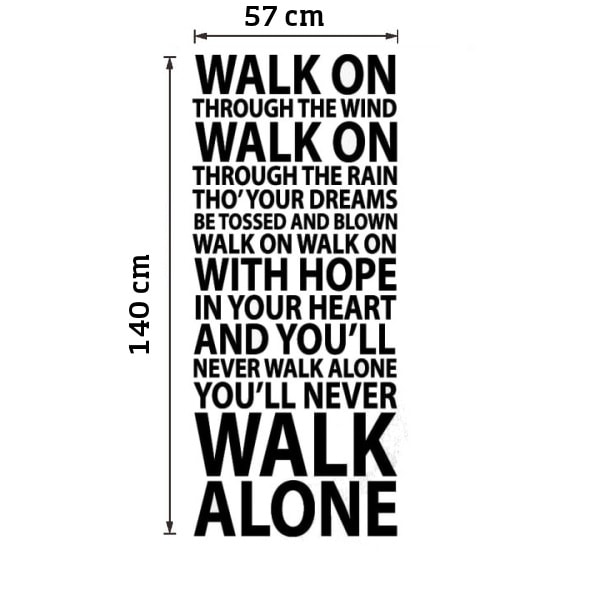 Liverpool wallsticker. You'll Never Walk Alone. 140x57cm Liverpool wallsticker. You'll Never Walk Alone. 140x57cm - Billede 6