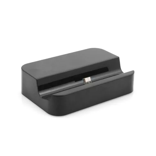 Sort Micro-USB dock. Bordlader med micro-usb. Mobil, PC og tablet tilbehør