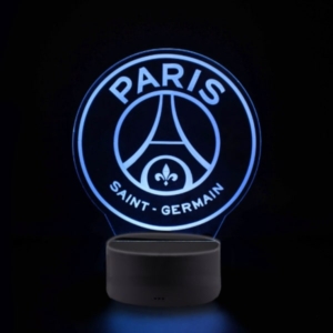 PSG - Paris Saint-Germain 3D lampe. Farveskift mellem 7 farver. Mobil, PC og tablet tilbehør