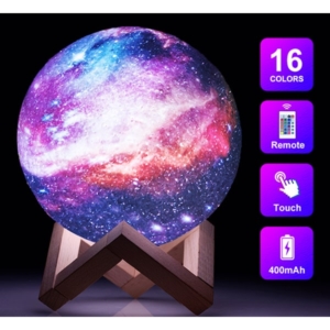 Super flot Planet 3D lampe med Galakselys. 15 cm Mobil, PC og tablet tilbehør
