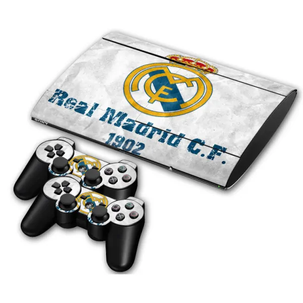 PS3 Super Slim skin til konsol & controllere. Real Madrid. Mobil, PC og tablet tilbehør