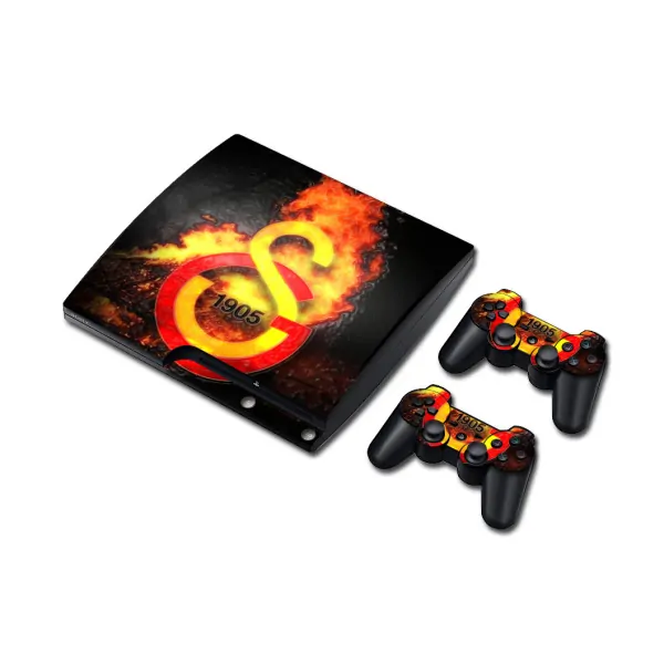 PS3 Slim skin til konsol og to controllere. Galatasaray. Mobil, PC og tablet tilbehør