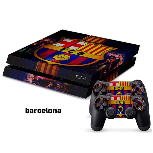PS4 skin til konsol og to controllere. FC Barcelona. Mobil, PC og tablet tilbehør