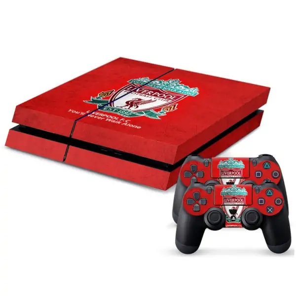 PS4 skin til konsol og to controllere. Liverpool FC. Mobil, PC og tablet tilbehør
