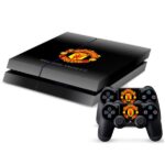 PS4 skin til konsol og to controllere. Manchester United. Sort. Mobil, PC og tablet tilbehør