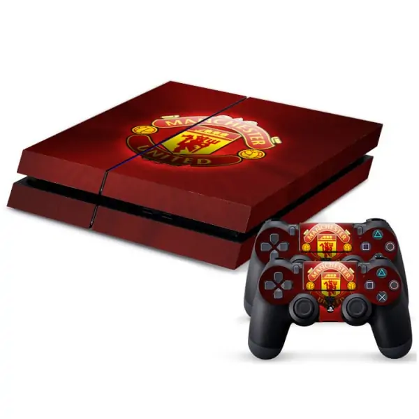 PS4 skin til konsol og to controllere. Manchester United. Mobil, PC og tablet tilbehør