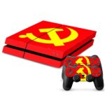 PS4 skin til konsol og to controllere. Sovjetunionen. Mobil, PC og tablet tilbehør
