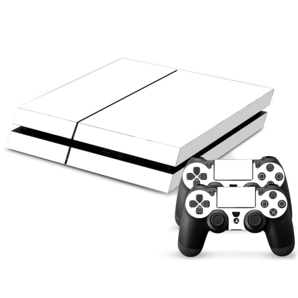 PS4 skin til konsol og to controllere. Hvid. Mobil, PC og tablet tilbehør