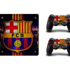 PS4 Slim skin til konsol og to controllere. FC Barcelona. Mobil, PC og tablet tilbehør