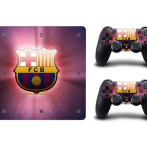 PS4 Slim skin til konsol og to controllere. Barcelona - shine. Mobil, PC og tablet tilbehør