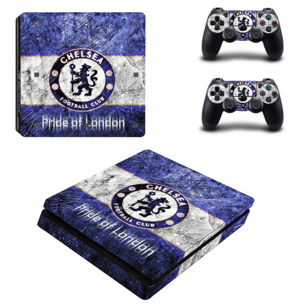 PS4 Slim skin til konsol og to controllere. Chelsea. PS4 Slim skin til konsol og to controllere. Chelsea. - Billede 3