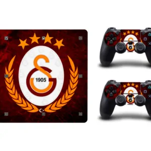 PS4 Slim skin til konsol og to controllere. Galatasaray. Mobil, PC og tablet tilbehør