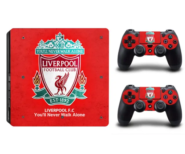PS4 Slim skin til konsol og to controllere. Liverpool FC. PS4 Slim skin til konsol og to controllere. Liverpool FC.