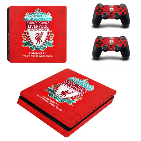 PS4 Slim skin til konsol og to controllere. Liverpool FC. PS4 Slim skin til konsol og to controllere. Liverpool FC. - Billede 3