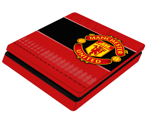 PS4 Slim skin til konsol og to controllere. Man United. Rød/sort PS4 Slim skin til konsol og to controllere. Man United. Rød/sort - Billede 2